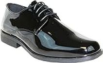 VANGELO Men's Tuxedo Shoe Tux-1 Wrinkle Free Dress Shoe Formal Oxford (15 E(W) US, Black Patent), Black, 15 Wide