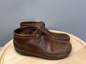 Clarks Original Wallabees Brown Leather Lace Up Shoes Men's size 9M Casual