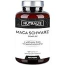 Maca Kapseln Hochdosiert - 24000 mg Maca Root Schwarz + L-Arginin + Zink + Vitaminen B6 & B12 - Black Maca Pulver 120 Laborgeprüfte Vegan Kapseln - Nutralie
