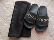 Givenchy Paris Black Slides Open Toe Sz EUR 38