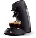 Philips SENSEO Original Plus Machine à café à dosettes, Crema Plus, Sélecteur d'intensité Technologie Booster d'arômes, Produit vert, Noir intense (CSA210/61)