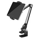 Tablet Stand Holder Adjustable Flexible Long Arm Holder 360 Degree Rotation for 4-11" Cell Phone Tablet E-Readers and More Devices Black (White) (Black)