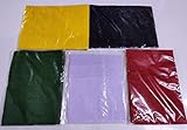 Puraveda Cotton Cloth of Pooja [Red and Green and Yellow and Black] 1 pcs Each , Pack of 5 (Piece) of 1.25 Meter , Sawa Meter Kapda