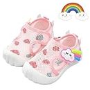 Non-Slip Baby Breathable Shoes for Spring and Summer with Soft Rubber Sole Baby Boys Girls Slip on Sneakers (Pink,17)