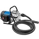 FLUENTPOWER 1HP Portable Garden Transfer Pump, 900GPH Electric Sprinkler Booster Pump, Shallow Well Jet Pump for Home Lawn Irrigation and Water Draining, 13 ft Suction Hose Kit Included
