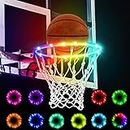 LED Basketball Hoop Lights Outdoors, Ajerg Remote Control Basketball Accessories Rim Lights with 16 Colors 7 Lighting Modes, Waterproof, Basketball Gift for Kids Adults Outdoor Game and Training