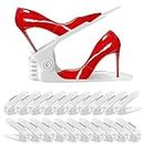 NVGSN Scarpiera organizer per scarpe, confezione da 20, per un paio di scarpe, salvaspazio, 50%, 4 livelli regolabili di spessore a doppio strato, scarpiera per armadio, colore bianco