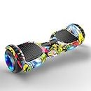 Hoverboard, XCJump Self-Balancing Scooter, 7-Inch Light Up Wheels with LED and Bluetooth Music Speaker Electric Scooter, Self-Balancing Hoverboards for Teens, Adults, Colorful