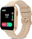 BRIBEJAT BT8 Smart Watch for Women (Dial/Answer Call) 1.7’’ 2.5D Screen Fitness Tracker with Pedometer SpO2/Heart Rate/Sleep Monitor Compatible with iPhone Samsung Android Phone, Rose Gold