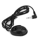 Ubervia® Microphone, Black Mini Vehicle Microphone, with Cable for Radio Car Audio Vehicle Electronics