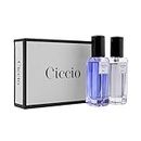 Ciccio Premium Long Lasting Luxury Fragrance Premium Eau De Perfume Spray For Men Blue n Intense_20Ml X 2 Pc Combo Gift Pack