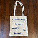 Outdoor Voices "Technical Apparel for Recreation" Reusable Tote Bag Ivory OS
