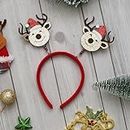 eCraftIndia Christmas Reindeer Design Headband for Christmas and Birthday Parties - Best Gift for Women, Girls, and Kids
