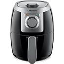 Chefman TurboFry 2-Litre Small Air Fryer, Compact Size, 1000W Power, Easy-Set 60-Minute Timer for Fast and Healthy Cooking, Uses No Oil, Nonstick Dishwasher-Safe Parts, Black