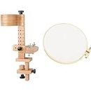 Embroidery Stand Cross Stitch Wooden Embroidery Frame with Seat Frame Table Clamp for Needlework Sewing Hand Tools DIY Craft