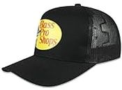 cmjxfz Baseball Cap & Trucker Hat Mesh Cap Bass Pro Shop - One Size Fits All Snapback Closure - Great for Hunting & Fishing (Black)