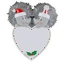 Personalized Hedgehog Couple Christmas Ornament 2016