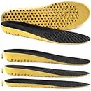 Ailaka Elastic Shock Absorbing Height Increasing Sports Shoe Insoles, Soft Breathable Honeycomb Orthotic Replacement Inserts for Men & Women