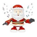 iBlivers Cartoon Electric Santa Claus Dancing Toy for Kids Xmas Decorations Christmas Singing with LED Light Christmas Santa Claus Toys Funny Gift - Multi Shake Santa