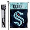 WinCraft Seattle Kraken Garden Flag and Pole Stand Holder