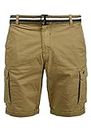 Blend Brian Herren Cargo Shorts Bermuda Kurze Hose Mit Gürtel Regular Fit, Größe:XL, Farbe:Sand Brown (75107)