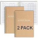 2 Pack Accounting Ledger Books for Home Budget Tracking, Business Bookkeeping - Home Expense Tracking Notebook - Expense Ledger for Small Business Bookkeeping - Bookkeeping Book (100 Pages 2 Pack)