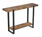 Console Table, Narrow Sofa Table, Entryway Table, Rustic Insductrial Reclaimed Wood Look Behind Sofa Table, for Living Room, Hallway, Entry. Easy to Assemble