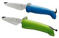 Kuhn Rikon Kinderkitchen Knife Set (2 x Child Safe Knives). Kids Cutlery Set. Childrens Knives. Safety Knives for Children. Kids Knives for Cooking – 3 Year Kuhn Rikon Kitchen Accessories Guarantee