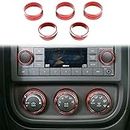 RT-TCZ for Jeep Knob Rings Trim Cover, Red Interior Accessories for Jeep Wrangler JK JKU 2011-2017 for Compass 2010-2015 for Patriot 2011-2015