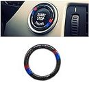 Carbon Fiber Car Engine Start Stop Ignition Key Ring Sticker for BMW E90 E92 E93 3 Series Engine Start Button Cover