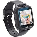 Qhot Kids Smart Watch for 3-12 Year Old Girls with Camera Games Music Video Alarm Birthday Christmas Toy Gifts for 3 4 5 6 7 8 9 10 11 12 Year Old Boys Girls (Black)
