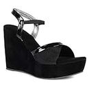 ZAPATOZ Women's Heel Sandal,Black, 3(UK)