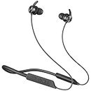 COSTAR Mateband Bluetooth Wireless Neckband - 24H Playtime, Dual Equalizer Bass Boost Drivers, 20 Mins Charge, Lightweight in Ear Earphones with Mic, Type C charging, IPX5 Sweatproof (Active Black)