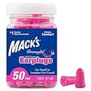 Mack's Dreamgirl Soft Foam Earplugs, 50 Pair, Pink - Small Ear Plugs for Sleeping, Snoring, Studying, Loud Events, Traveling and Concerts