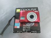 Cámara digital Nikon Coolpix L25 roja 10,1 MP 5X en caja
