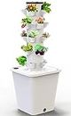 Sjzx Hydroponic Growing System(No Seedlings Included) | 25-Plant Hydroponic System | Outdoor Indoor Vertical Garden | Home Gardening System for Indoor Herbs, Fruits and Vegetables | BPA-Free