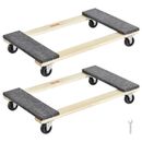 VEVOR Furniture Dolly Moving Dolly Caster 1000 lbs Each Load 2PCS 8 Wheels Wood
