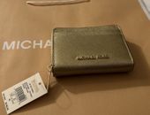 michael kors Ladies Leather Coin Card purse Gold New With Tags Rrp £148 MK