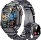 Bluetooth Luxus Smartwatch Herren Watch Fitness Herzfrequenz Pulsuhr Blutdruck