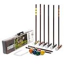 Franklin Sports Croquet Sets - Includes Croquet Wood Mallets, All Weather Balls, Wood Stakes and Metal Wickets - Carry Case Included - Family
