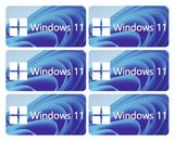 6 calcomanías de pegatinas con Windows 11 para computadoras portátiles