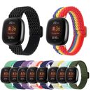 For Fitbit Versa  3  Sense Elastic Sport Nylon Loop Watch Band Strap