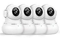 Indoor Security Camera, Pet Camera with App, WiFi Camera Indoor for Baby/Dog, 2K Home Security Camera for Baby Monitor, 360° Pan & Tilt IP Camera for Tracking, Work with Alexa,4 Pack
