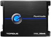 Planet Audio TR3000.1D Torque 3000 Watt, 1 Ohm Stable Class D Monoblock Car Amplifier with Remote Subwoofer Control