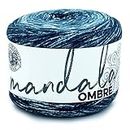 Lion Brand Yarn Mandala Ombré Yarn with Vibrant Colors, Soft Yarn for Crocheting and Knitting, Harmony, 1-Pack