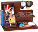 Gifts for Men Him Dad, Wood Phone Docking Station, Fathers Day Gadget Gifts MEN