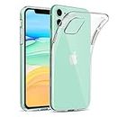 Eiselen Clear Silicone Case Compatible with iPhone 11 Transparent Case Slim, Soft, Flexible Ultra Thin Stylish Drop Protection Non-Slip Mobile Phone Case for iPhone 11 - Crystal Clear