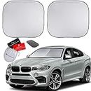 EzyShade Windshield Sun Shade with Shield-X Reflective Technology. See Size-Chart with Your Vehicle. Foldable 2-Piece Car Sunshades Reflect UV Sun and Heat and Protect Your Car. Standard (Medium) Size