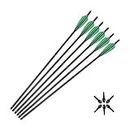 REEGOX 22” Carbon Crossbow Bolts-100% Carbon Crossbow Arrows with Field Point/Moon Nock-6 Pack