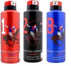 Beverly Hills Polo Club Mens No. 1 &2 and 8 Long Lasting Fragrance Deo For Men